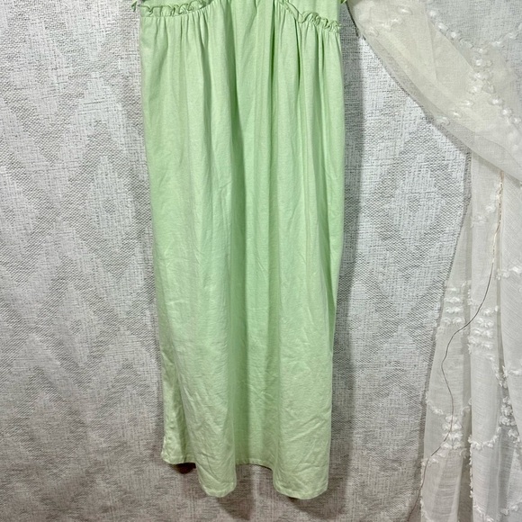 NWT Zara Mint green eyelet maxi dress size M - Picture 3 of 10